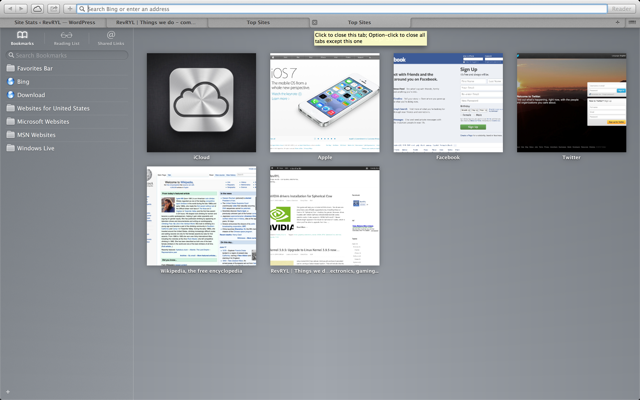 Safari on closing tabs...