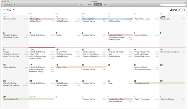 Month Calendar