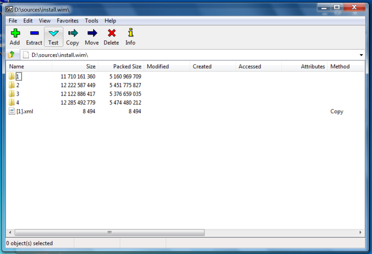 Open the WIM file.