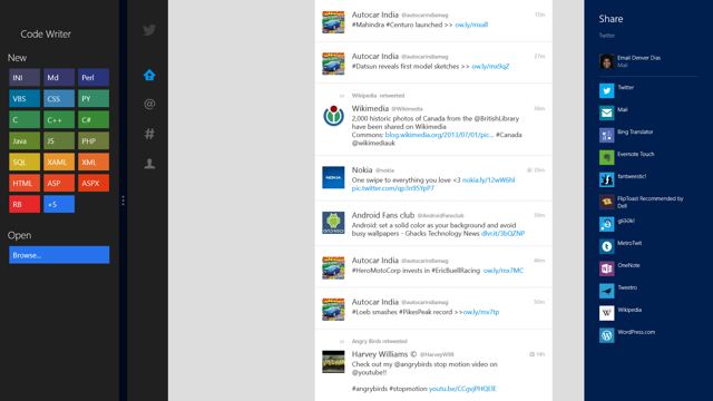 Share charm on Windows 8