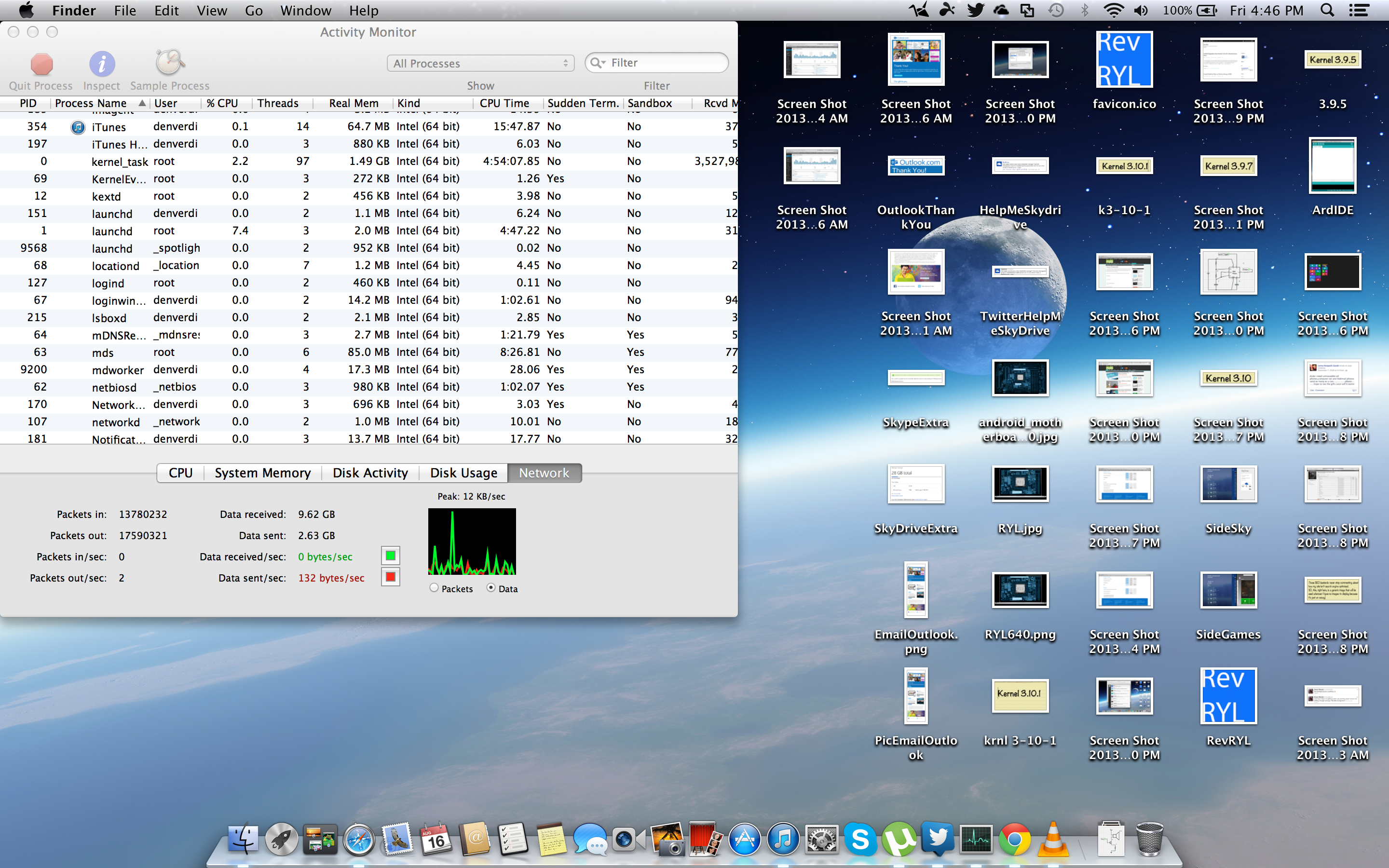 Initial screen on my MacBook