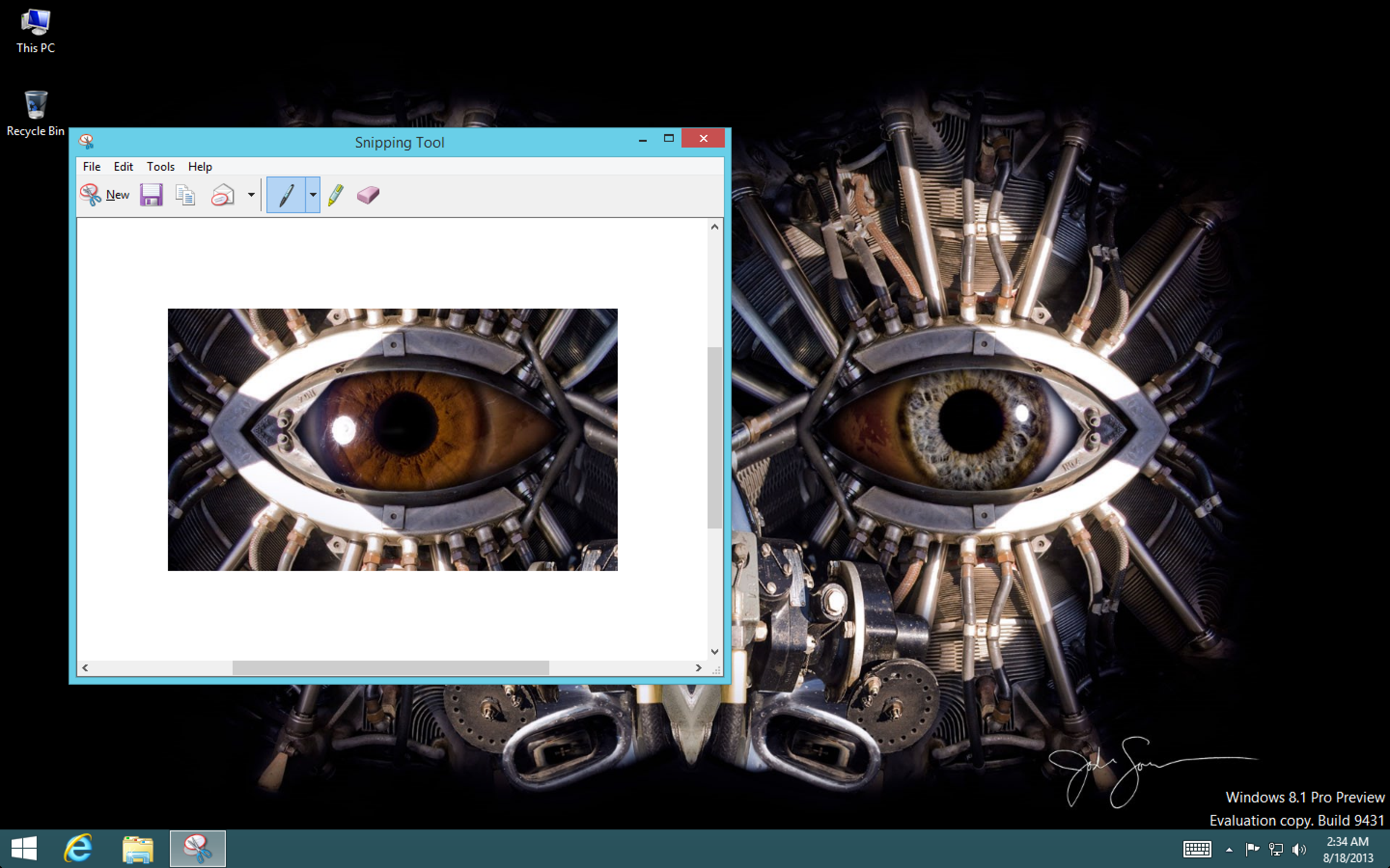 Capture from snipping tool