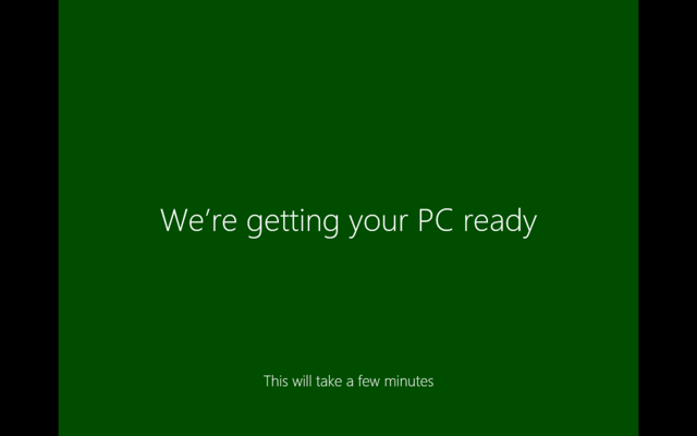 We're getting your PC ready