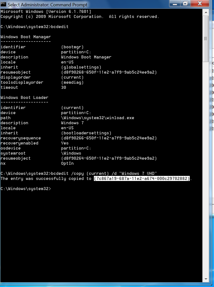 Create boot-loader entry