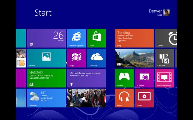 Start screen