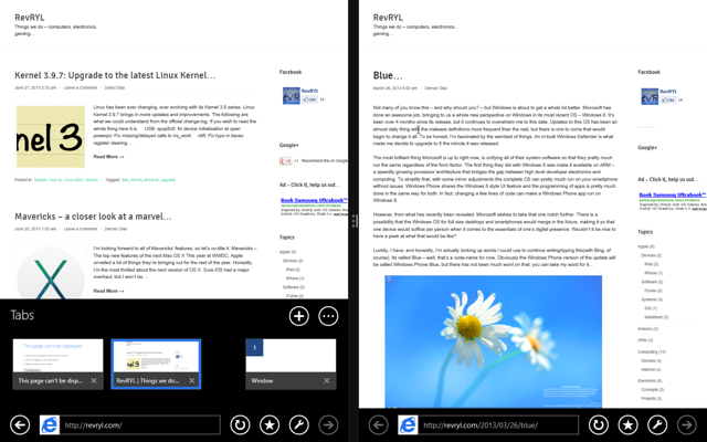 IE windows
